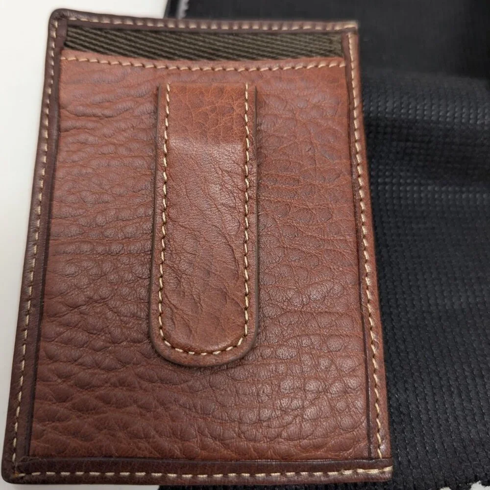 NWOT - Pebble Grain Leather Card Holder - Johnston & Murphy - Picture 3 of 4